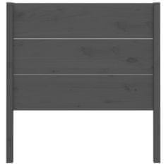 Vidaxl Vzglavna sivo 96x4x100 cm trdna borovina
