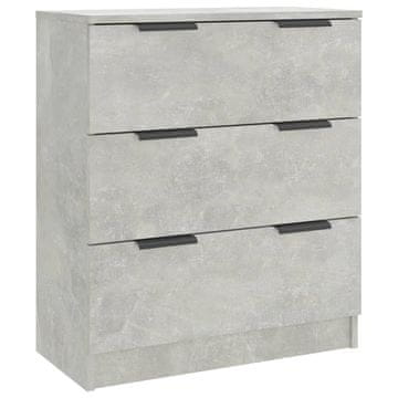 Vidaxl Komoda betonsko siva 60x30x70 cm konstruiran les