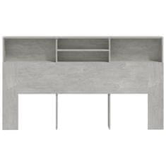 Vidaxl Vzglavna omarica betonsko siva 180x19x103,5 cm