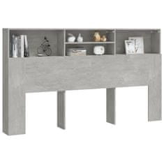 Vidaxl Vzglavna omarica betonsko siva 180x19x103,5 cm