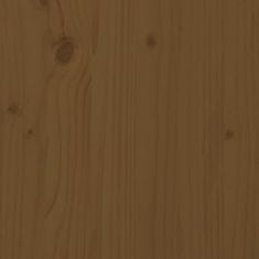 Vidaxl Komoda medeno rjava 100x40x75 cm trdna borovina