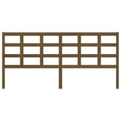 Vidaxl Posteljno vzglavje medeno rjavo 205,5x4x100 cm trdna borovina