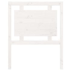 Vidaxl Posteljno vzglavje belo 80,5x4x100 cm trdna borovina