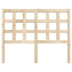 Vidaxl Posteljno vzglavje 125,5x4x100 cm trdna borovina