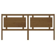 Vidaxl Posteljno vzglavje medeno rjavo 205,5x4x100 cm trdna borovina