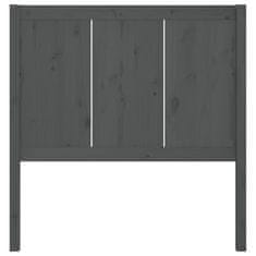 Vidaxl Posteljno vzglavje sivo 80,5x4x100 cm trdna borovina