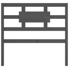 Vidaxl Posteljno vzglavje sivo 105,5x4x100 cm trdna borovina