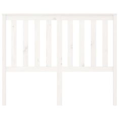 Vidaxl Posteljno vzglavje belo 141x6x101 cm trdna borovina
