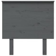 Vidaxl Posteljno vzglavje sivo 79x6x82,5 cm trdna borovina