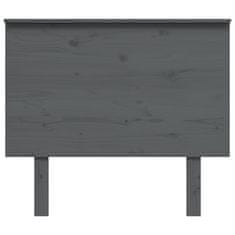Vidaxl Posteljno vzglavje sivo 94x6x82,5 cm trdna borovina