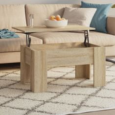 Vidaxl Klubska mizica sonoma hrast 79x49x41 cm konstruiran les