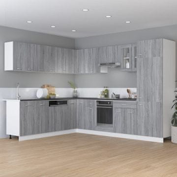 Vidaxl vidaXL Talna omarica s predalom, siva, sonoma hrast, 60x46x81,5 cm