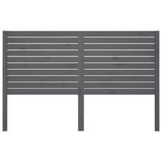 Vidaxl Posteljno vzglavje sivo 206x4x100 cm trdna borovina