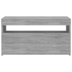 Vidaxl TV omarica z LED lučkami siva sonoma 75x35x40 cm
