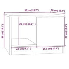 Vidaxl Klubska mizica črna 50x50x36 cm konstruiran les