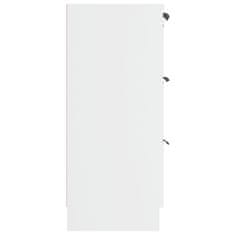 Vidaxl Komoda bela 60x30x70 cm konstruiran les