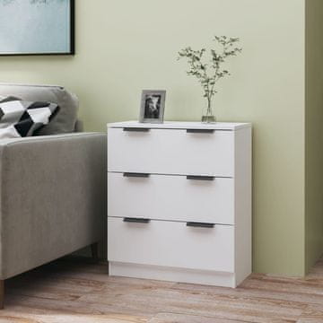 Vidaxl vidaXL Omarica, bela, 60x30x70 cm, material na osnovi lesa