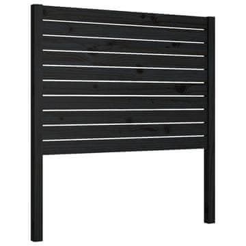 Vidaxl Posteljno vzglavje črno 81x4x100 cm trdna borovina