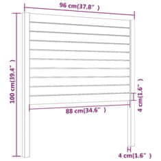 Vidaxl Posteljno vzglavje 96x4x100 cm trdna borovina