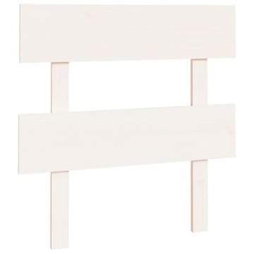 Posteljno vzglavje belo 103,5x3x81 cm trdna borovina