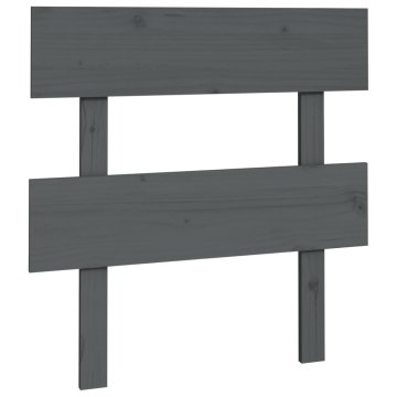 Vidaxl Posteljno vzglavje sivo 78,5x3x81 cm trdna borovina