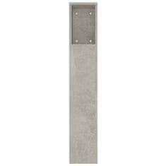 Vidaxl Vzglavna omarica betonsko siva 180x18,5x104,5 cm