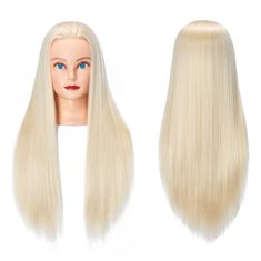 Korbi Treningovna frizerska glava s stojalom, 70cm Blond