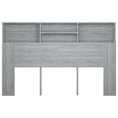 Vidaxl Vzglavna omarica siva sonoma 160x19x103,5 cm