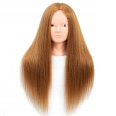 Korbi Treningovna frizerska glava s stojalom, Blond 70cm