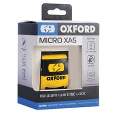 Oxford Micro XA5 ključavnica z alarmom, rumena