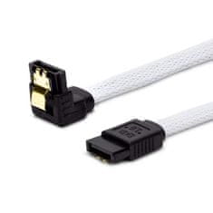 SAVIO Kabel SATA III kotni 50cm pleteni beli