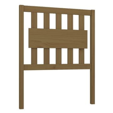 Vidaxl Posteljno vzglavje medeno rjavo 80,5x4x100 cm trdna borovina