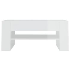 shumee Kavna mizica, bela, visok sijaj, 102x55x45 cm
