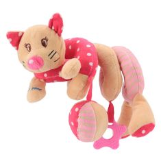 Baby Mix Spiralna igrača za otroško posteljico Kitty roza