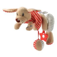 Baby Mix Spiralna igrača za otroške posteljice Dog rdeča