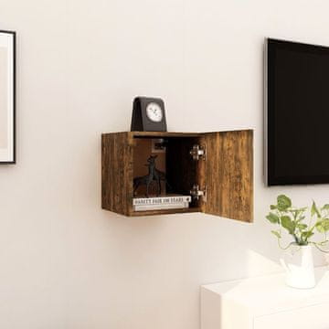 Vidaxl vidaXL Stenska TV omarica dimljen hrast 30,5x30x30 cm