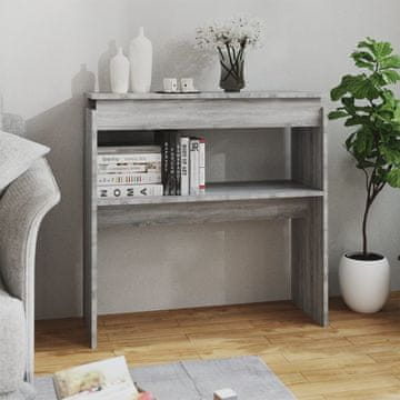 Vidaxl vidaXL Konzolna mizica, siva, hrast sonoma, 80x30x80 cm