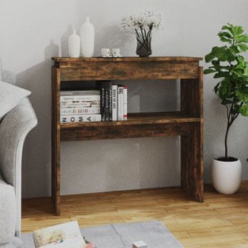 Vidaxl vidaXL Konzolna mizica dimljen hrast 80x30x80 cm