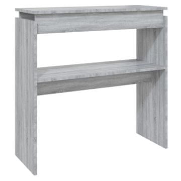 Vidaxl Konzolna mizica siva sonoma 80x30x80 cm konstruiran les