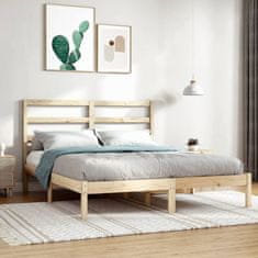 Vidaxl Posteljni okvir iz trdnega lesa 120x190 cm 4FT
