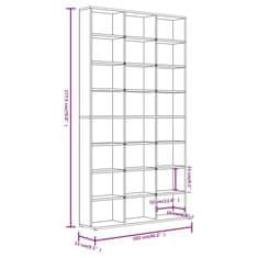 Vidaxl Omarica za CD-je rjavi hrast 102x23x177,5 cm konstruiran les