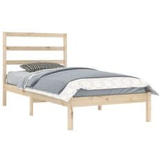 Vidaxl Posteljni okvir iz trdne borovine 90x200 cm