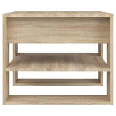 Vidaxl Klubska mizica sonoma hrast 55,5x55x45 cm konstruiran les