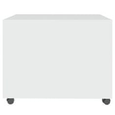 Vidaxl Klubska mizica bela 55x55x40 cm konstruiran les