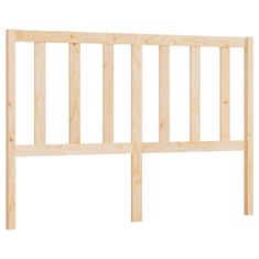 Vidaxl Posteljno vzglavje 126x4x100 cm trdna borovina