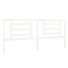 Vidaxl Posteljno vzglavje belo 206x4x100 cm trdna borovina