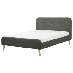 Beliani Siva oblazinjena postelja 180x200 cm RENNES