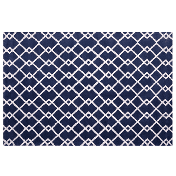 Beliani Modra geometrijska preproga 160x230 cm SERRES