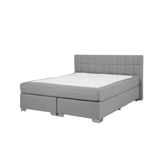 Beliani Luksuzna kontinentalna postelja v elegantni svetlo sivi barvi 140 x 200 cm ADMIRAL