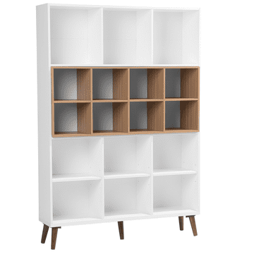 Beliani Bela polica z rjavim delom ALLOA